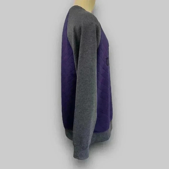 NEW!‎ GEORGE mens quilted crew popover purple/grey medium, large, XL - Picture 2 of 7